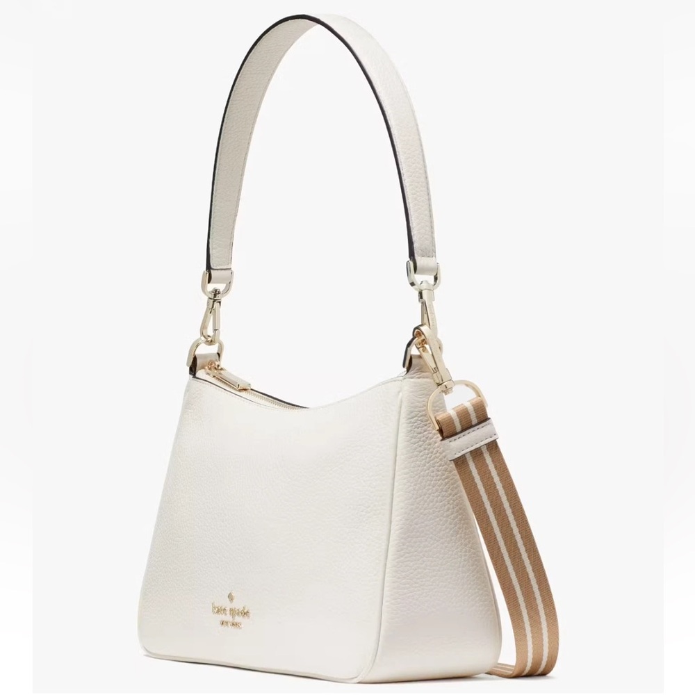 Kate Spade Rosie Shoulder Bag Parchment White Leather Purse KF086